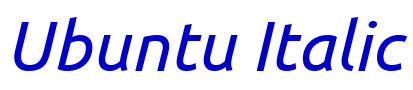 Ubuntu Italic fonte